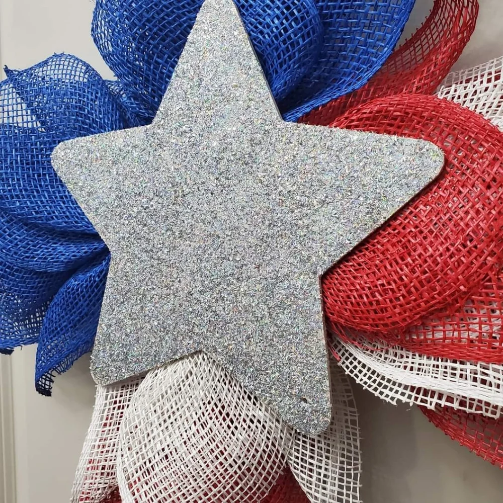 American Flag Cross Wreath